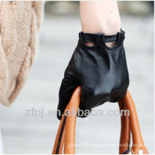 lady genuine short leather glove for car driving